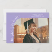 Future Looks Bright Lilac Curved Photo 案内状 (正面)