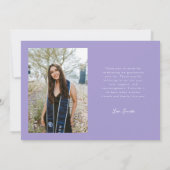 Future Looks Bright Lilac Curved Photo 案内状 (裏面)