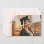 Future Looks Bright Peach Curved Photo 案内状 (正面)