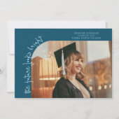 Future Looks Bright Teal Curved Photo 案内状 (正面)