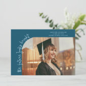 Future Looks Bright Teal Curved Photo 案内状 (スタンド正面)