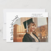 Future Looks Bright White Curved Photo 案内状 (正面)