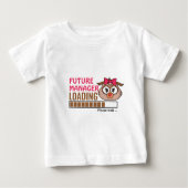 Future ManagerのLoading Owlおもしろい誕生日ガーリー ベビーTシャツ (正面)