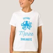 Future Marine biologist – タコ – 白 Tシャツ (正面)