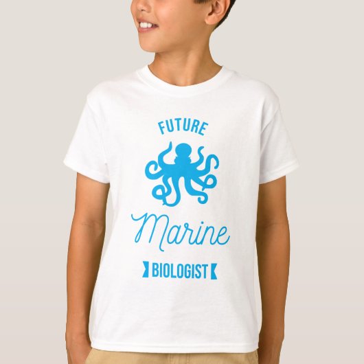 Future Marine biologist – タコ – 白 Tシャツ (正面)