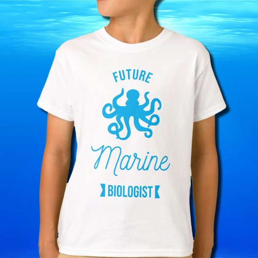 Future Marine biologist – タコ – 白 Tシャツ
