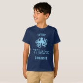 Future Marine biologist – タコ – navy Tシャツ (正面フル)