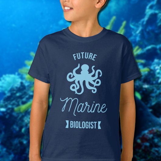 Future Marine biologist – タコ – navy Tシャツ