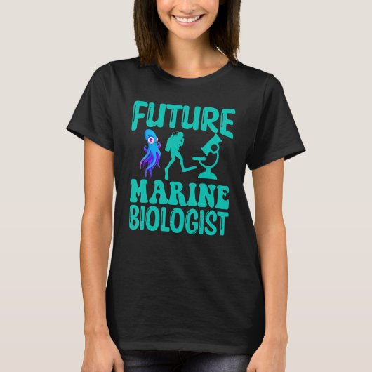 Future Marine Biologist Ocean Life Biology Student Tシャツ (正面)
