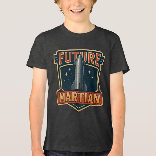 Future Martian BlackベーシックTシャツ トライブレンドＴシャツ (正面)