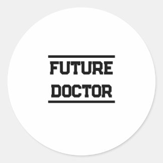Future Medical Title Minimal Text Design ラウンドシール