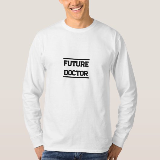 Future Medical Title Minimal Text Design Tシャツ (正面)