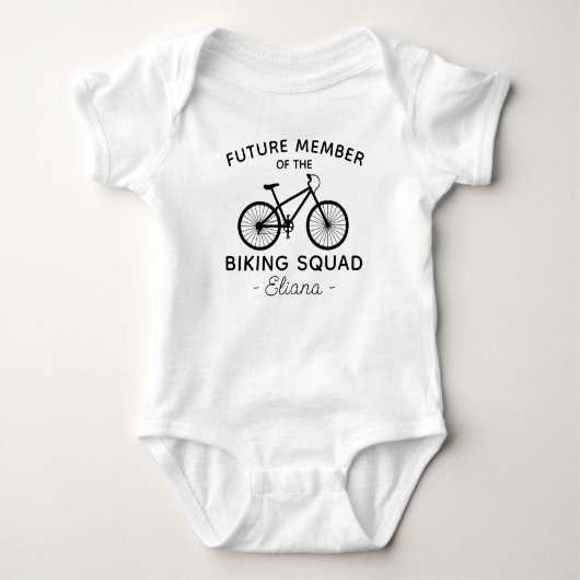 Future Member of The Biking Squad - Cycling ベビーボディスーツ (正面)