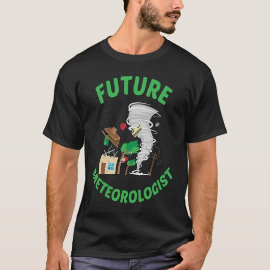 Future Meteorologist Kid Cute Weather Forecast Met Tシャツ (正面)