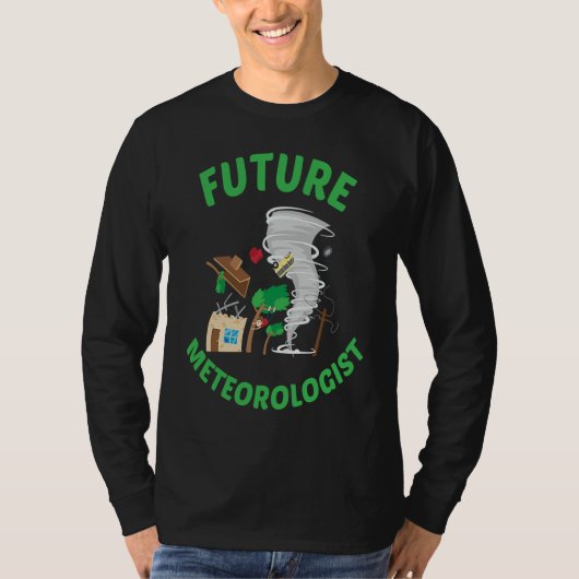 Future Meteorologist Kid Cute Weather Forecast Met Tシャツ (正面)