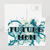 Future Mom -ハートと花 ポストカード (正面/裏面)