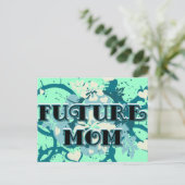 Future Mom -ハートと花 ポストカード (スタンド正面)