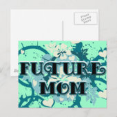 Future Mom -ハートと花 ポストカード (正面/裏面)