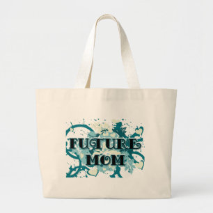 Future Mom -ハートと花 ラージトートバッグ