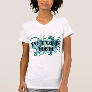 Future Mom -ハートと花 Tシャツ