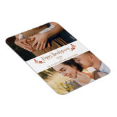 Future Mom Dad 2 custom Photos Happy Thanksgiving マグネット (右側)