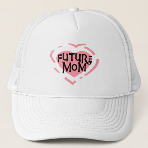 Future Mom PinkハートTシャツとギフト キャップ