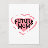 Future Mom PinkハートTシャツとギフト ポストカード (正面)
