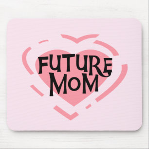 Future Mom PinkハートTシャツとギフト マウスパッド