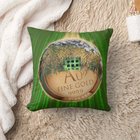 Future Money - Cryptocurrency, digital money クッション (ブランケット)