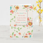 Future Mother-in-Law Mother-in-Law Day Religious  カード (黄色い花)