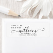 Future Mr and Mrs Address Label ラベル (インサイチュ)