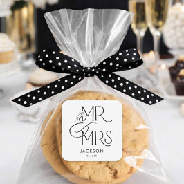 Future Mr and Mrs Engagement スクエアシール