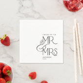 Future Mr and Mrs Engagement Paper Napkins スタンダードカクテルナプキン (インサイチュ)