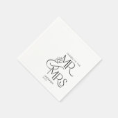 Future Mr and Mrs Engagement Paper Napkins スタンダードカクテルナプキン (角)