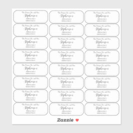 Future Mr and Mrs Return Address Transparent  シール
