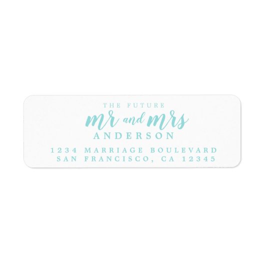 Future Mr. Blue Inkスクリプト差出人住所 ラベル (正面)