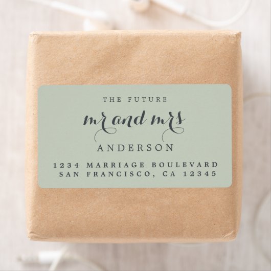 Future Mr. Chic Script 結婚's差出人住所 ラベル (インサイチュ)