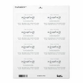 Future Mr. Chic Script 結婚's差出人住所 ラベル (フルシート)