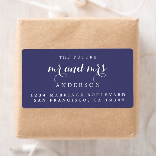 Future Mr. Chic Script 結婚's差出人住所 ラベル (インサイチュ)
