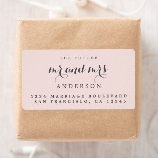 Future Mr. Chic Script 結婚's差出人住所 ラベル (インサイチュ)