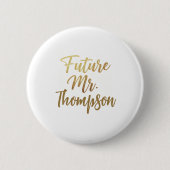Future Mr Gold Foil Button Pin 缶バッジ (正面)
