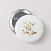 Future Mr Gold Foil Button Pin 缶バッジ (正面&裏面)