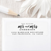 Future Mr. Mrs. Black Ink Script差出人住所 ラベル (インサイチュ)