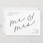 Future Mr & Mrs Script Photo B/W日付の保存 セーブザデート (正面)