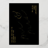 Future Mr & Mrs Script Photo Save the Date 箔招待状 (正面)