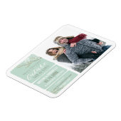 Future Mr. & Mrs. Winter Tree Snow Blue Water colo マグネット (左側)