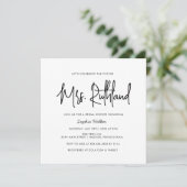 Future Mrsエレガント Black & WhiteブライダルシャワーInv 招待状 (スタンド正面)