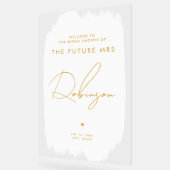 FUTURE MRSブライダルシャワーウェルカムホワイト金ゴールド アクリルサイン (傾斜)