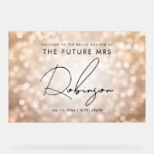 FUTURE MRSブライダルシャワー歓迎の銅灯 アクリルサイン (正面)