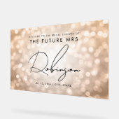 FUTURE MRSブライダルシャワー歓迎の銅灯 アクリルサイン (傾斜)